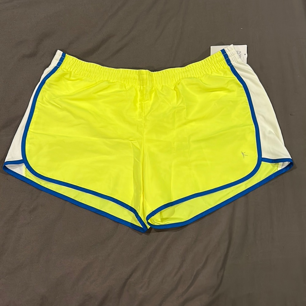 Neon Yellow Danskin Now XL shorts
